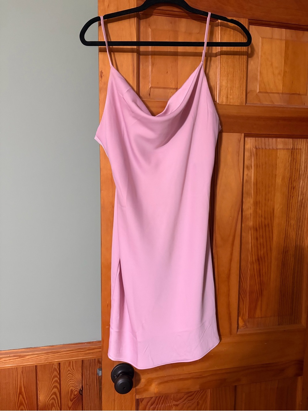 Urban Outfitters Pink Cowl Neck Slip Mini Dress